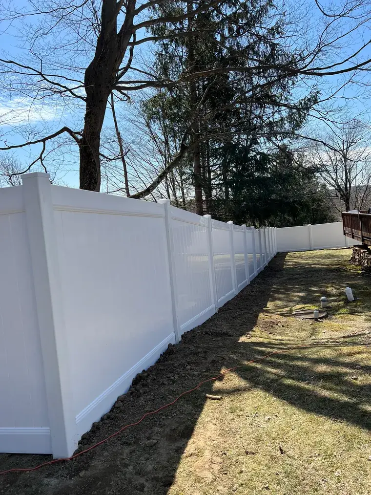 Vinyl Privacy Fence in Autumn