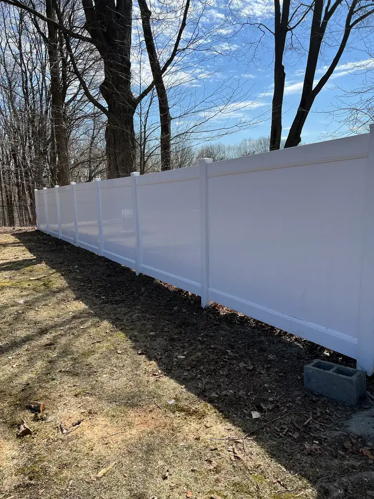 Vinyl Privacy Fence — Rear Boundary